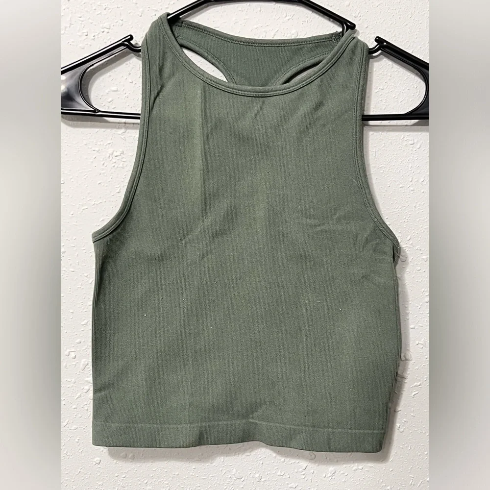 Free People Green Sleeveless Women's Top Bralette Tank
